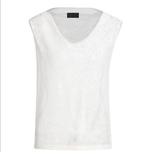 RtA Selma Mesh Cowl-Neck Top SZ M - Brand New